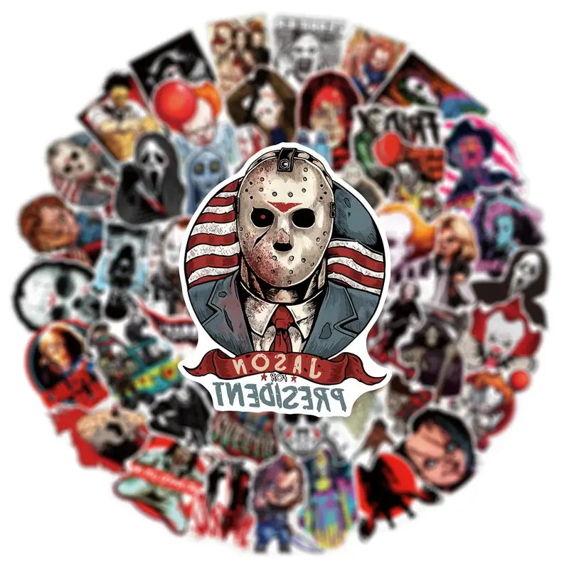 50 Pcs Horror Movie Stickers