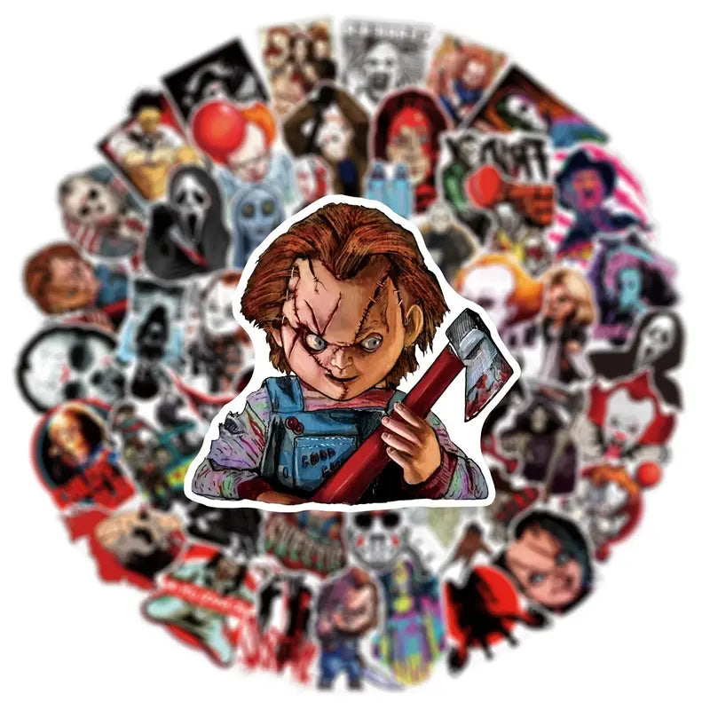 50 Pcs Horror Movie Stickers