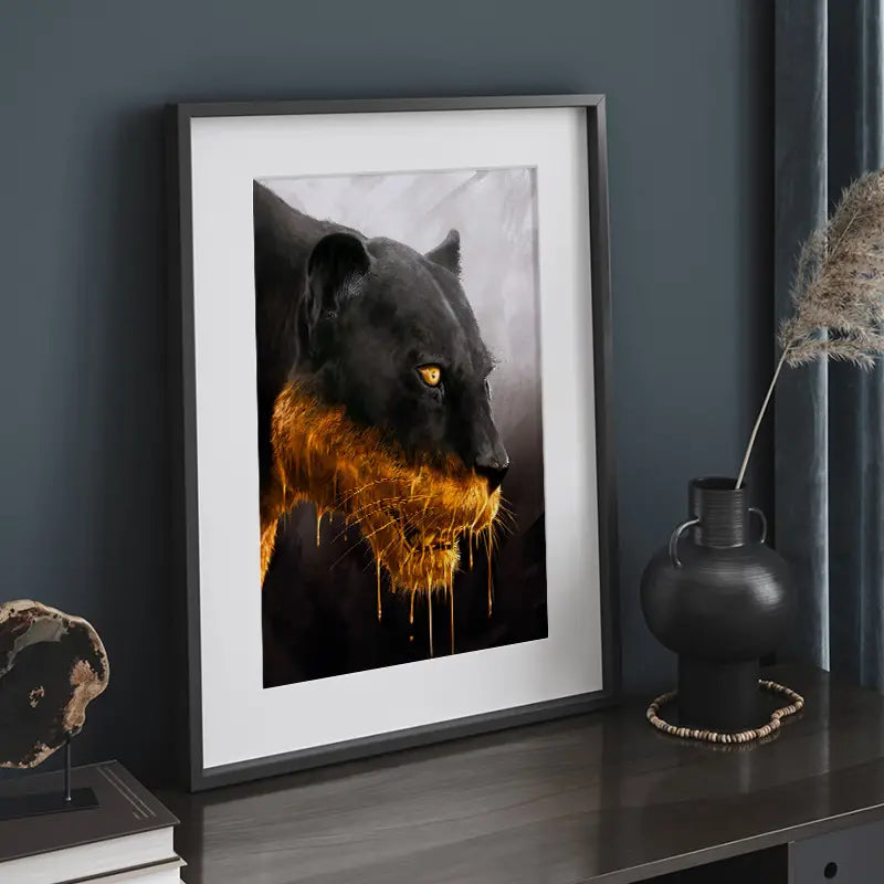 1pc Modern Art Decorative Black Panther