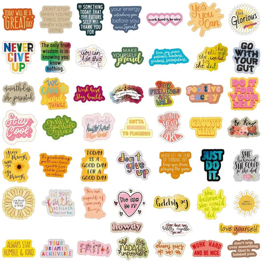 50pcs Motivational Words Stickers