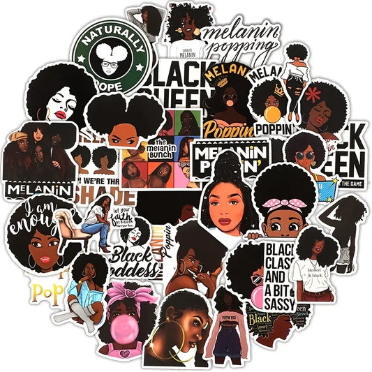 50pcs Black Girls Rock Stickers